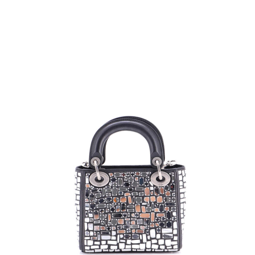 Christian Dior Mini Lady Dior Chain Bag Leather and Mirror Mosaic - Picture 3 of 6